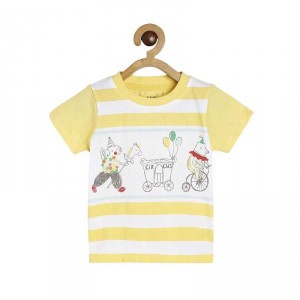Miniklub Knit T-Shirt - Yellow, 6-9m